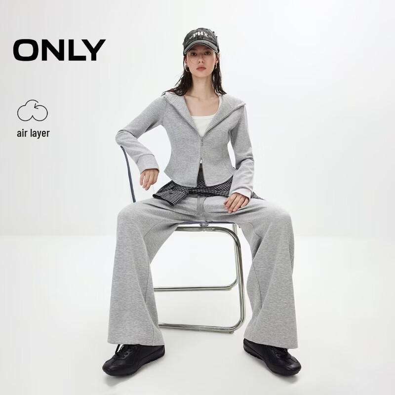ONLY Women's High-Waisted Loose Fit Drawstring Casual Straight-Leg Trousers