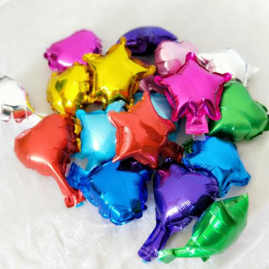 10 szt. Balony foliowe pentagram Kreatywny kształt Jasny kolor Przeciwwybuchowe Oszałamiający efekt wizualny Style Balony foliowe pentagram w kształcie serca Balony ślubne