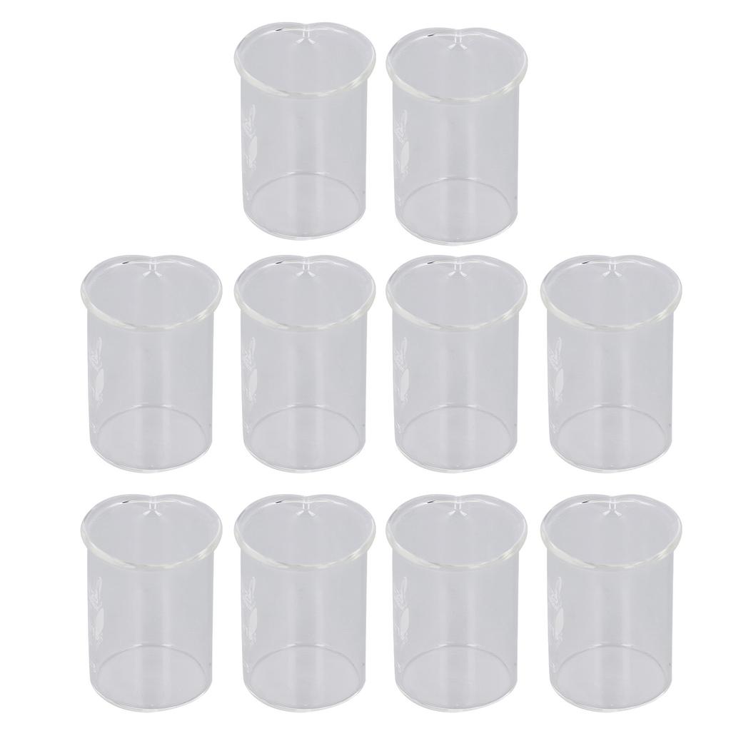 10PCS Glass Beaker Set Experiment Measuring Cup with Scale Teaching Equipment 25mL Capacity