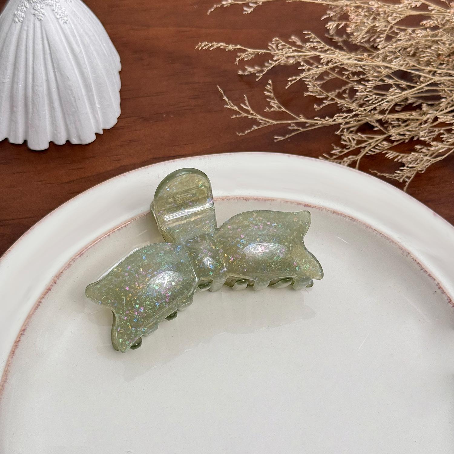 

Шикарный Модный И Красочный Зажим-Краб для Волос с Бантом для Стильных Головных Аксессуаров Colorful Cyan