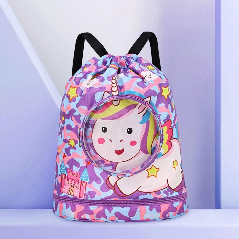Dry Wet Separation Children's Swimming Bag Waterproof Toiletry Storage Bag Beach Backpack  Boy Girl