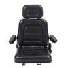 Forklift Seat with Adjustment Switch and Slide Rail 3 Level Adjustable Headrest Seat for Dumper Mower Skid Loader