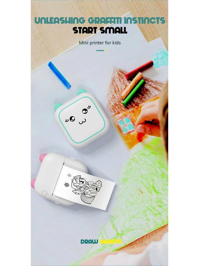 Wireless Bluetooth Portable Thermal Label & Photo Printer for Students