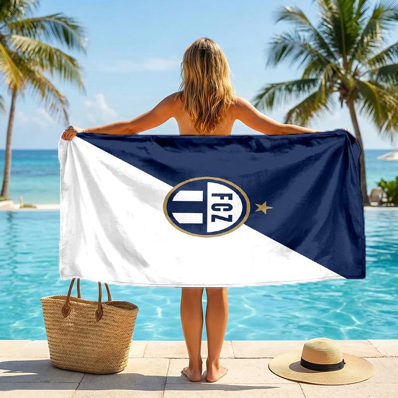 Telo Mare Asciugatura Rapida Stampa FC Zürich Microfibra Assorbente Portatile da Viaggio Asciugamano per Nuoto