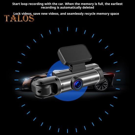 1080P Dash Cam Driving Recorder with Night Vision Loop Recording Wide-Angle Universal Easy to Install Dual Camera Dash Cam