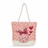 Cartoon animals print thick rope single-shoulder beach bag 7270 KTB
