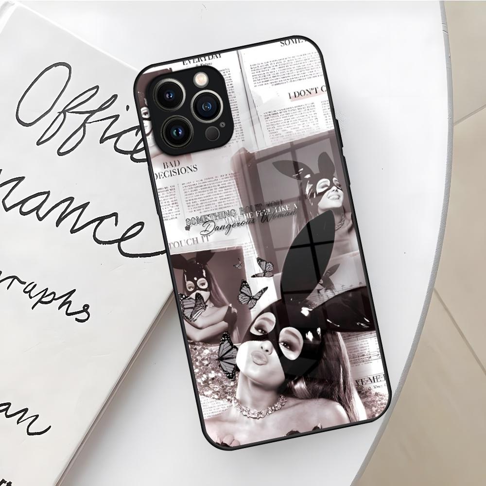 A-Ariana Grandes Phone Case for Iphone 17 16 Air 15 14 12 11 13 Pro Max Mini X Xr Xs Se Puls Glass Cover