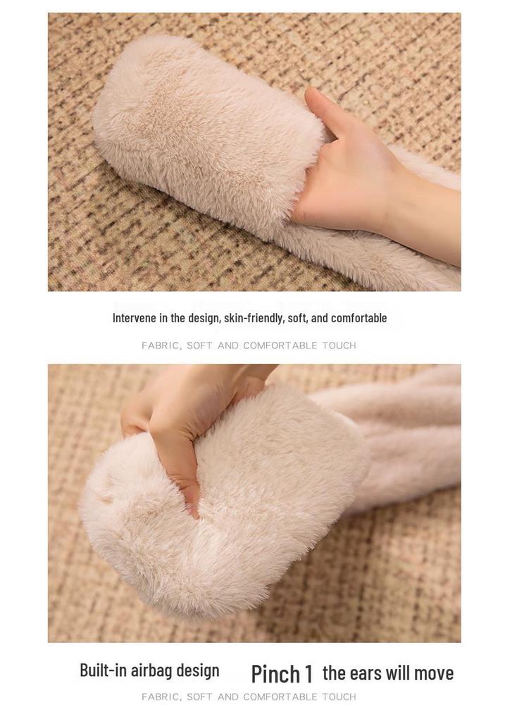 Winter Plush Ear Moving Airbag Hat - Cute Gift for Girlfriend & Kids, Perfect for Festive Fun
