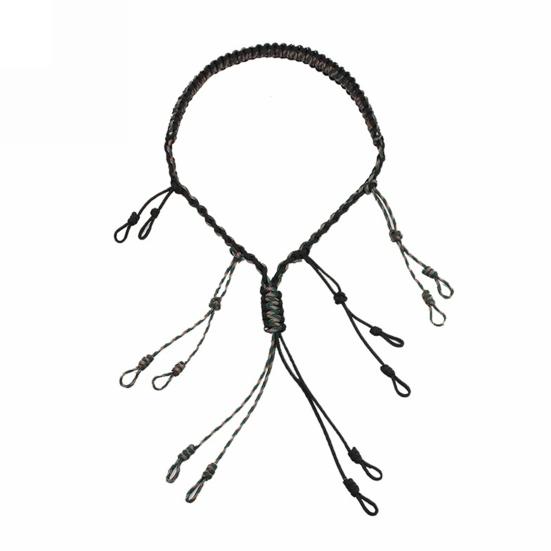 Cordão Multifuncional para Apito de Caça ao Ar Livre com 12 Cordas de Tricô