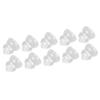 10 Pcs Sound Amplifier Dome Soft Silicone Anti Static Dual Layer Closed Sound Aid Tips