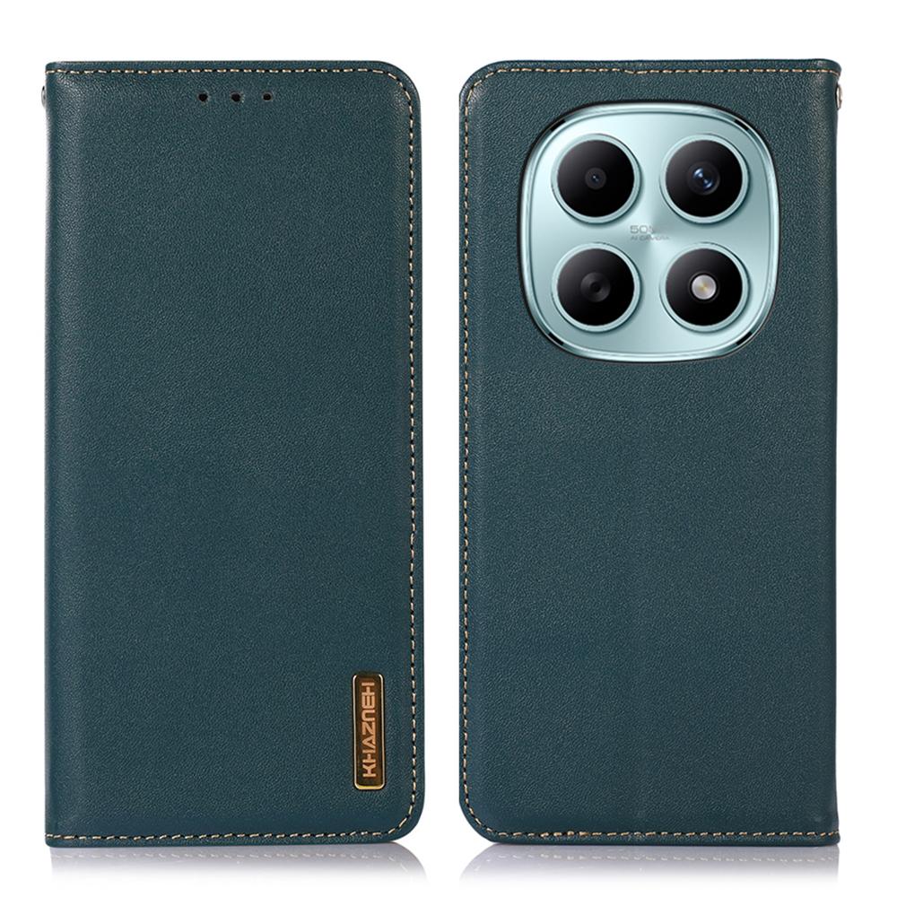 

KHAZNEH For Xiaomi Poco M8 5G/Redmi Note 15 5G (Global) Case Wallet Genuine Cow Leather Phone Cover Nappa Texture
