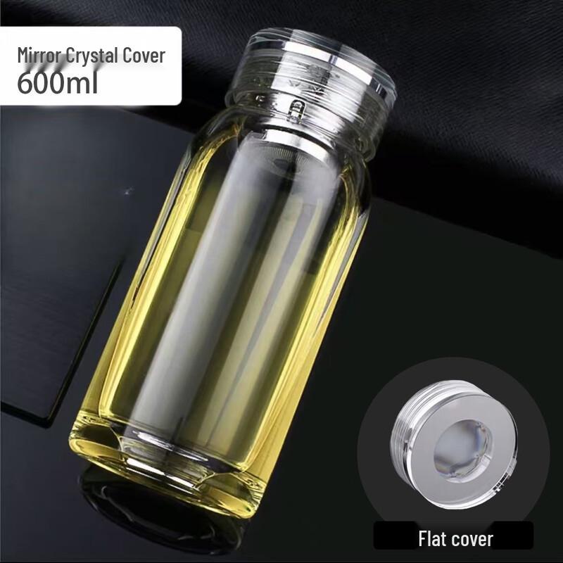 OLOEY 600ml Borosilicate Crystal Glass Water Cup