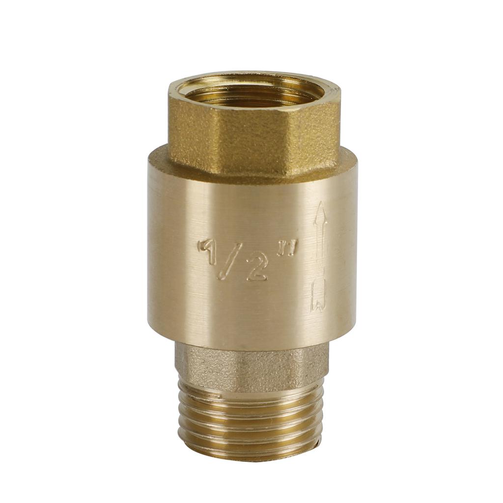 Brass Check Valve G1/2" M To F Thread Non-Return Backflow Prevention