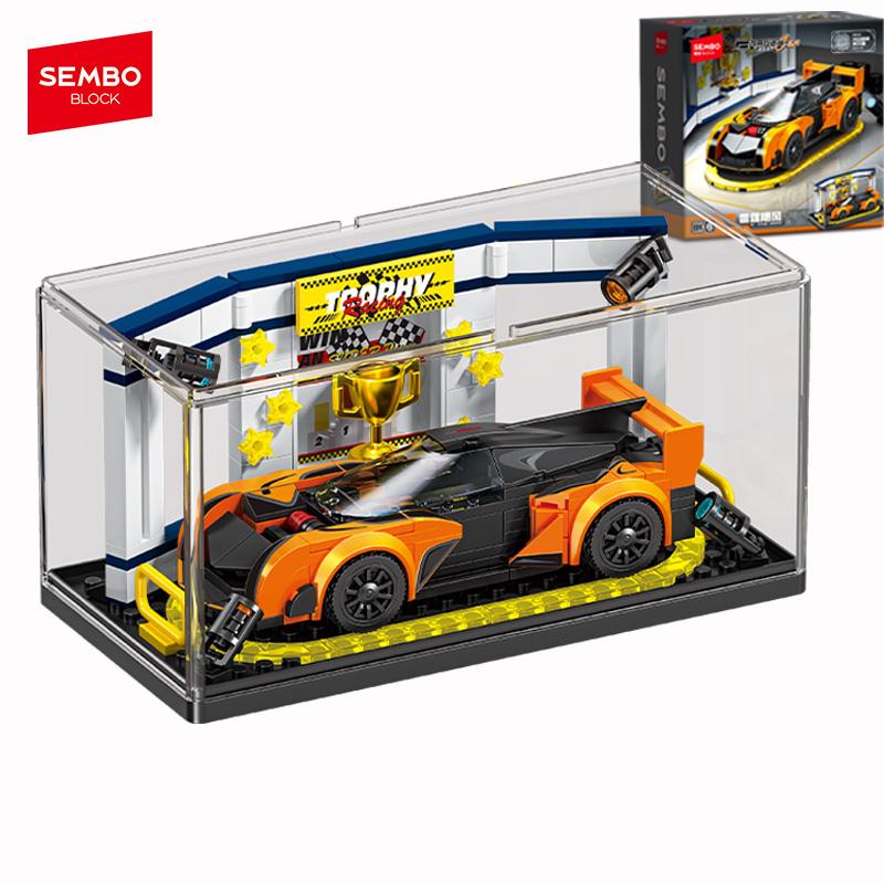 

SEMBO BLOCK 294PCS Super Sports Car Assemblage Constructing Blocks MOC Racing Vehicle Construction playthings For Children Holiday Gift with box