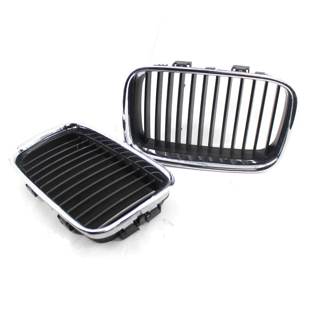 1 Pair Front Hood Bumper Kidney Grilles Grill Chrome for BMW 3-Series E36 Sedan Coupe Touring 1990-1996 51138122237 51138122238