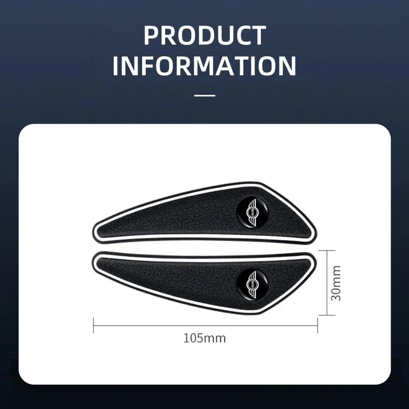 JRNQ3 4pcs Car Logo Bumper Anti-Collision Strip For MINI Cooper One R50 R52 R54 R53 R56 Countryman R60 F55 F56 JCW Accessories