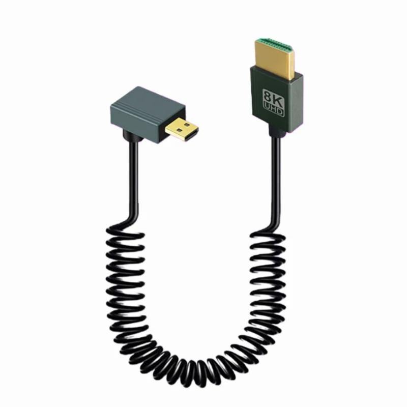 

Flexible and Portable HDMIs to Micros HDMIs Adapter Cable 8K60Hz for Home Theater Office Use Professional Presentations