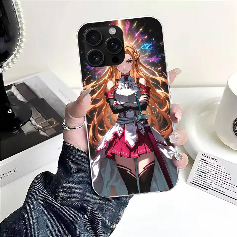 Sword Art Online Yuuki Asuna Soft Phone Case For IPhone 11 17 Air 16E 16 Pro Max 15 + 14 Plus 13 Mini 12 Apple 7 SE 8 Fundas Coq