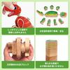 Yangtomo Dinosaur Snap-together Assembly Toy, Wooden Dinosaur Playset, Educational STEM Montessori Toy, Fine Motor Skills Development, Learning Toy,