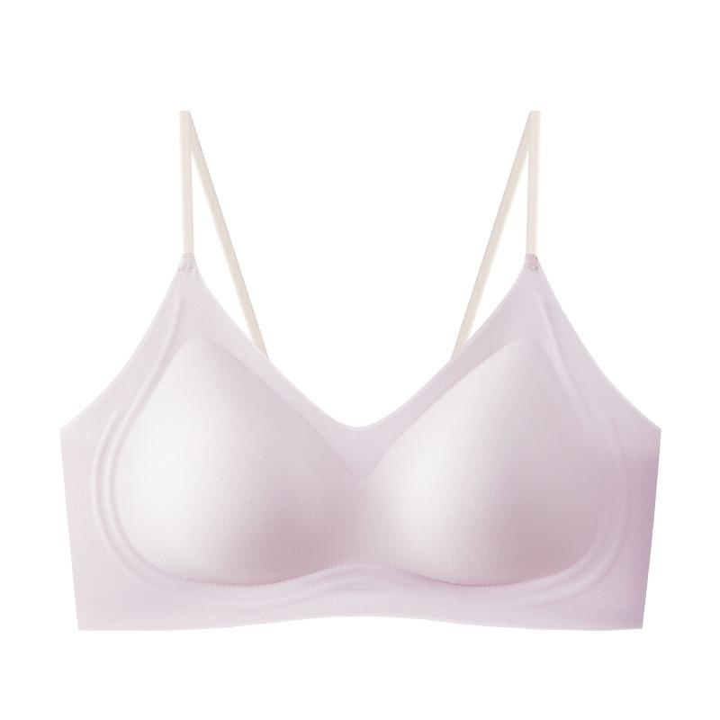 Women Summer Thin Gather Wireless Seamless Soft Support Comfort Bra