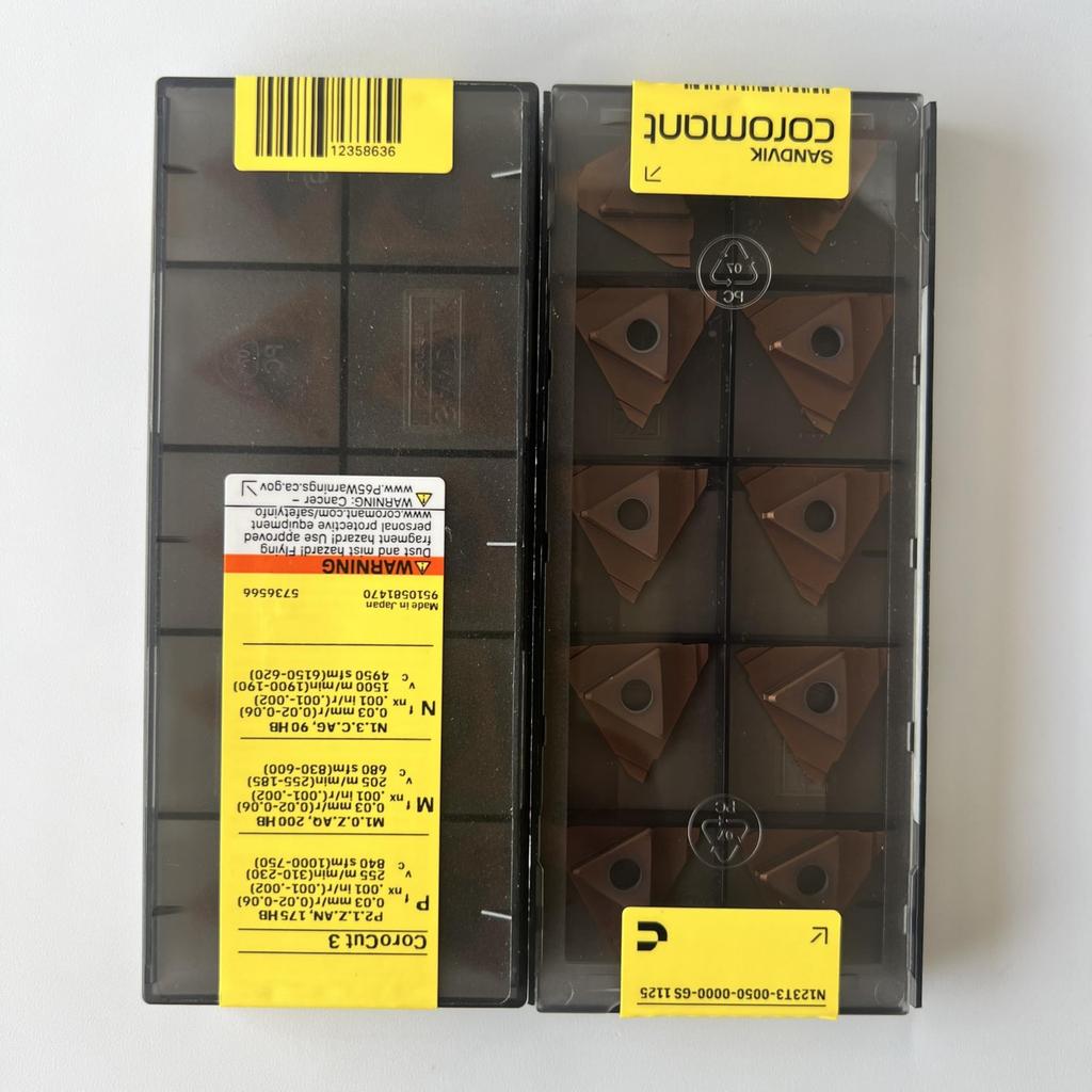 SANDVIK / N123T3-0050-0000-GS 1125 / Original Swedish hard alloy blade 10 Pcs