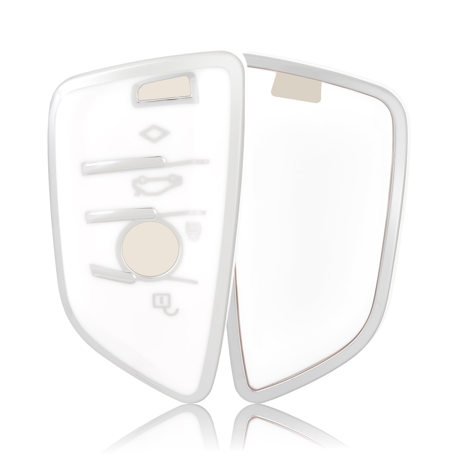 

[В ПУТЬ] Чехол для ключа ТПУ Чехол для ключа автомобиля Чехол для ключа Совместимый с Новым белый