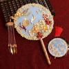 Handmade Bride Hand Held Fan Chinese Style Hanfu Fan Elegant Bride Group Fan  Dance Performance