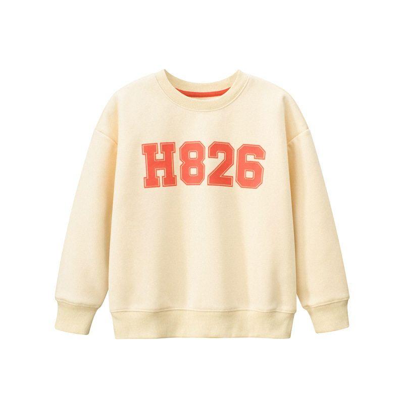 Children's Fleece-Lined Sweater for Spring and Autumn