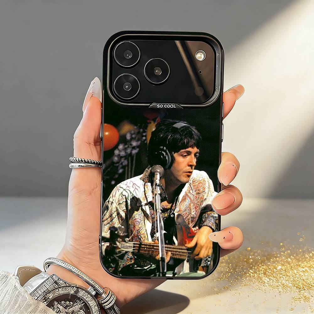Singer P-Paul M-McCartney Phone Case For iPhone17,16,15,14,13,12,11,Pro,MAX White Matte Shockproof Cover