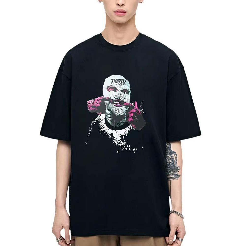 Hip Hop Street Prints T-shirt en Coton pour Homme Vêtements Créativité Tout Maths Manches Courtes Mode Décontracté Hauts Amples Homme T-shirt Rap Nouveau