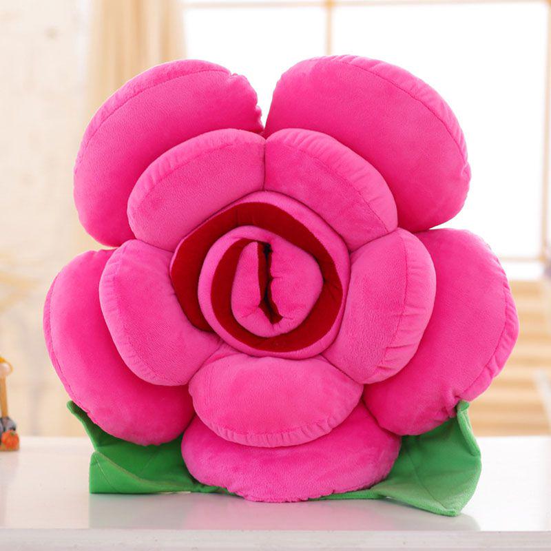 Flower Throw Shape Pillows Cushion Lumbar Rose Decoration Chair Soft Lover Home