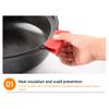 Pair Silicone Pot Handle Covers Heat Resistant Kitchen Pot Clip