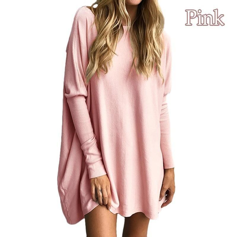 T Sleeves Long Shirt Women Clothing Solid Color Round Neck Breathable Fashion