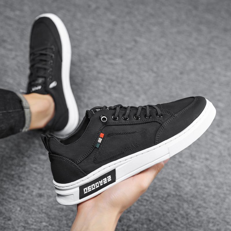 Męskie antypoślizgowe i odporne na zużycie, jednokolorowe, modne, codzienne buty sportowe, buty męskie, buty do chodzenia po desce