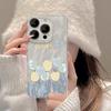 Anwendbar auf iPhone15promax Apple Handyhülle 14 Ölgemälde Tulpe 13 Federgarn IMD Vollabdeckung 12 Große Löcher X