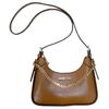 Michael Kors Wilma Minimalist Solid Color Logo Chain Zip Closure Leather Shoulder Bag Women Shoulder Bag Olive-Brown 35H3G3WC5L-LUGGAGE