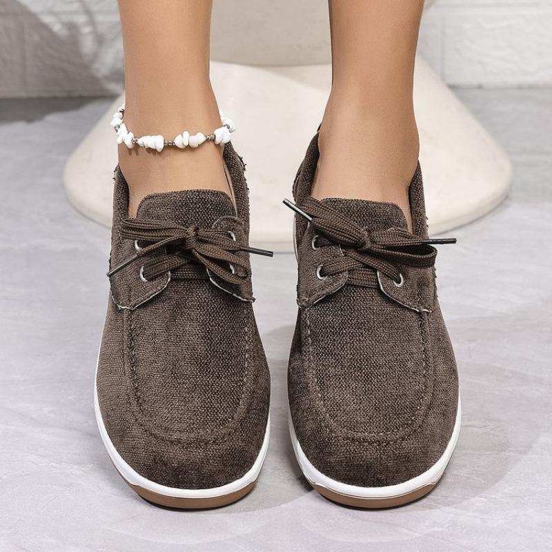 Large size fashion casual single shoes women's spring new canvas single shoes women's single shoes women's