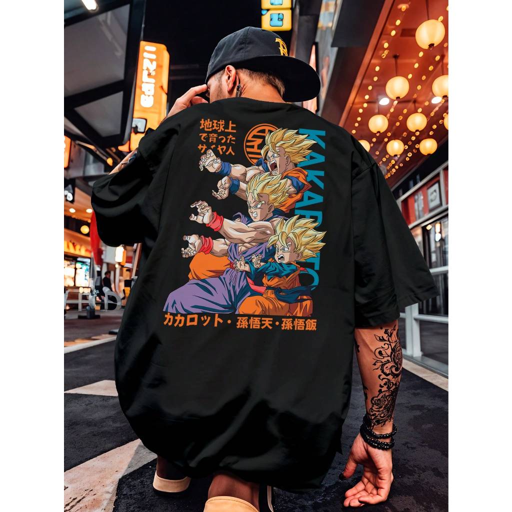 Dragon Ball Super Japanischer Anime Herren Damen Sommer T-Shirts Lässig Sport Fitness Locker Übergroß Bequem Baumwolle Kurze Ärmel