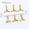 5/10 Stück 18K Gold Plated Fischschwanz Anhänger Für Schmuck, Messing Anhänger Für Halsketten Herstellung Zubehör