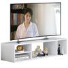 Elevated TV Stand with Storage and Height-Adjustable Bracket