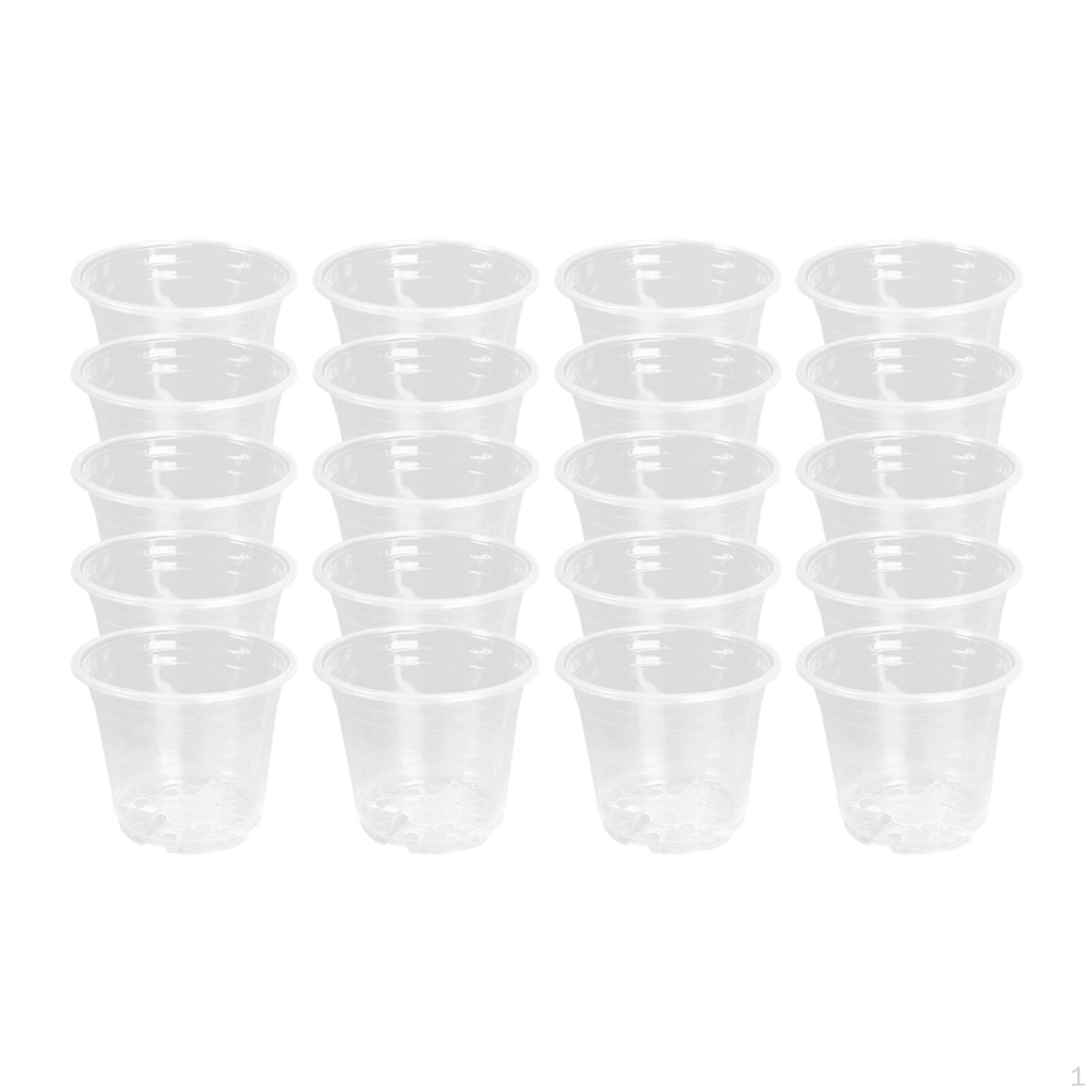 

20 прозрачных цветочных горшков для развития рассады на балконах 13cmx11.5cm