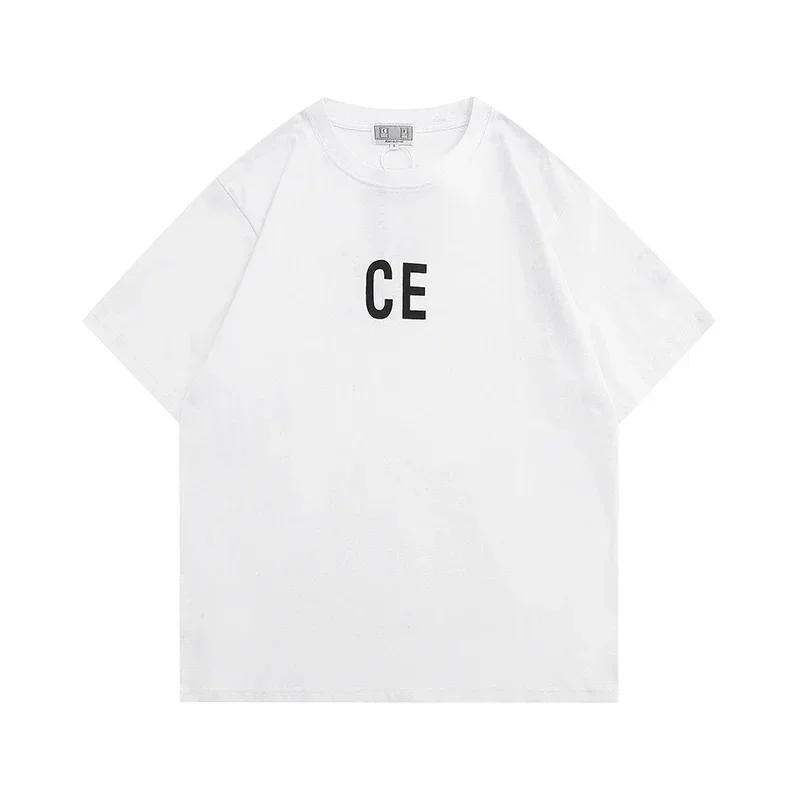 2024 Letter Printed T-shirt Loose 100% Pure Cottonhigh-quality Polo Fashion Topfashionable Streetwear, Loose and Oversized