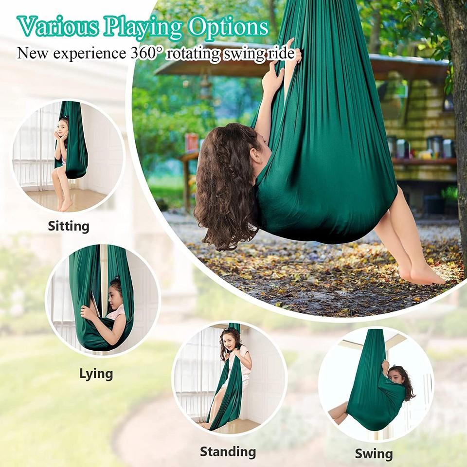 New Children's Swing Hammock Indoor Outdoor Yoga Therapy Autism Resilient