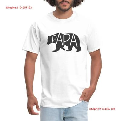 Papa Bear Fathers Day Mens T Shirt Vintage Washed Fashion Casual Versatile Unisex Stylish Stretched Designer Clothes Graphic