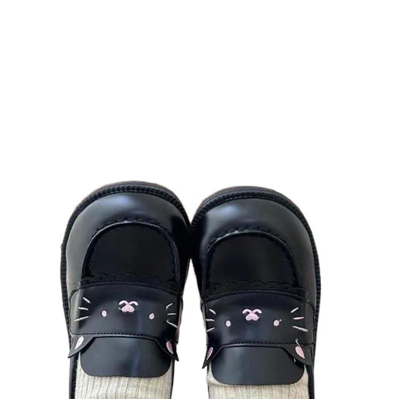 College Style Explosive Casual Mary Jane Shoes Campus Style with Jk Versatile Cute Uniform Student Single Shoes Small Leather Shoes Women