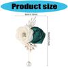 Handcrafts Wedding Corsage with Fabric Camellia Rose Design For Bridal Wedding Ceremony And Formal Event Dressingup 4PCS