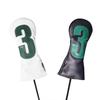 PU Leather Golf Club Protector Number Print Wood Headcover Golf Head Cover  Golf Supplies