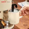 SIMELO Coffee Art Latte Art Pitcher, 304 Stainless Steel Pointed Spout Coffee Cup, Milk Frother Cup, 600ML with Scale