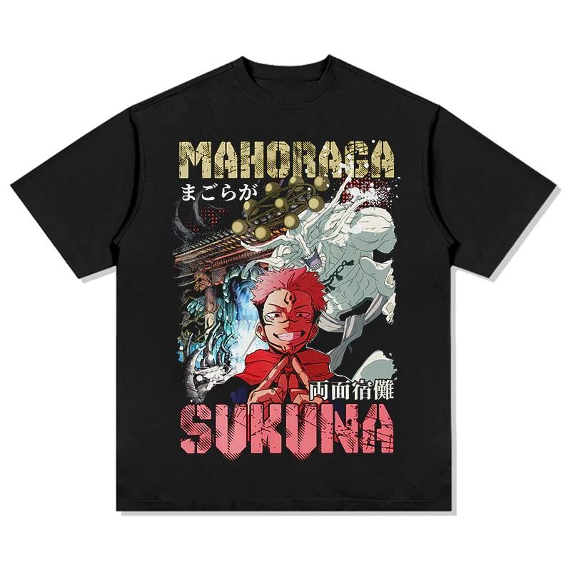 

Jujutsu Kaisen RyoUnisex Sukuna Printed Pure Cotton Tshirt 2026 Summer New Unisexs and Womens Clothing Fashion Casual Tshirt S