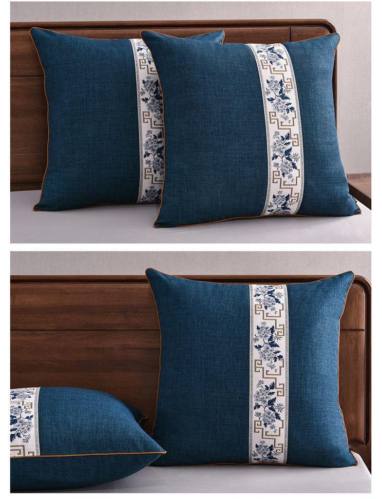Chinese Style G5Z Throw Pillow Cushion with Core for Sofa & Bed